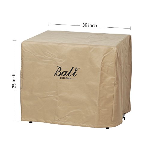 Bali Outdoors Square Durable Brown Gas Fire Pit Cover, 30.7 Inch Wide 23.6 Inch High #TOP1