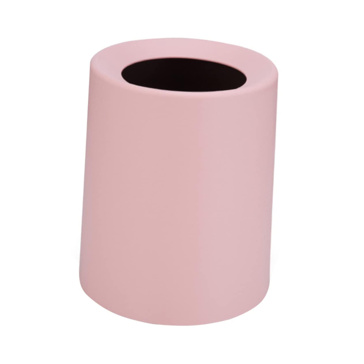MAGICLULU Small Garbage Can Plastic Lid Frosted Pink for Bedroom Living Room Home