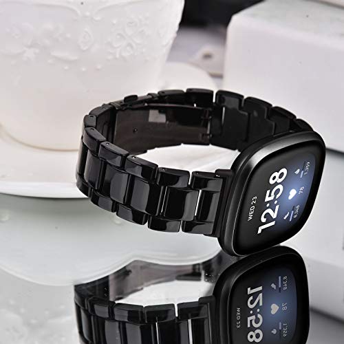 V-MORO Pulseira de Resina Compatível com Fitbit Versa 3 Bandas/Fitbit Versa Sense, Pulseira Leve com