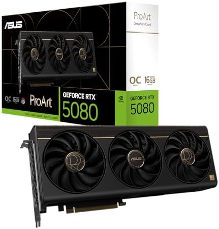 ASUS ProArt GeForce RTX 5080 OC Edition Graphics Card PCIe 5.0, 1...