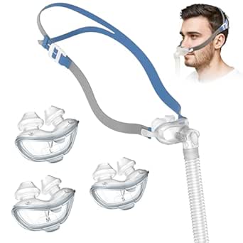 Replacement Nasal Kit for Airfit P10, Including 3 Sizes Nasal Pillows, Frame, Latest Headgear and Upgraded Short Tube, Snug-fit & Durable Kit for Airfit P10, Great-Value Supplies by Medihealer