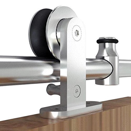 AiHom 2m Stainless Steel Slding Door Barn Track Kit Hardware Sliding Kit Wooden Door Rail Track System