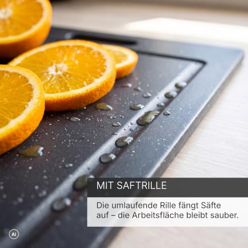 Moritz & Moritz 2x Schneidebretter Kunststoff - 36 x 27,5 cm - Schneidebretter BPA frei - Küchenbretter Granitoptik - Cutting Board mit… – Ansicht 3