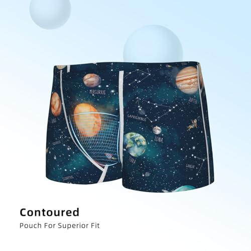 Boys' Cotton Boxer Brief Soft Underwear-Solar System And Planets4