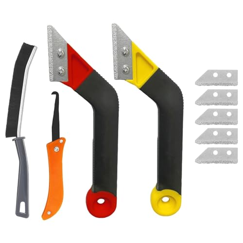 Removerセット| Saw Manual |ピンセットを備えた高性能モルタルスクラッチ、10倍のモルタルソー、5つの交換用ブレード|タイルクリーニング、ジョイント、セラミック、リノベーションのためのプロフェッショナルスクラッチツール