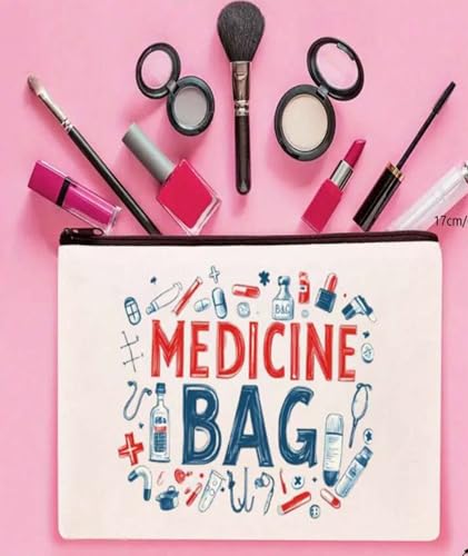 Image of Medicine Bag for Travel, Portable Medicine Pouch Organizer for Daily Use, Small Travel Pouch for Toiletries and Essentials, Compact Travel Kit for First Aid and Medications