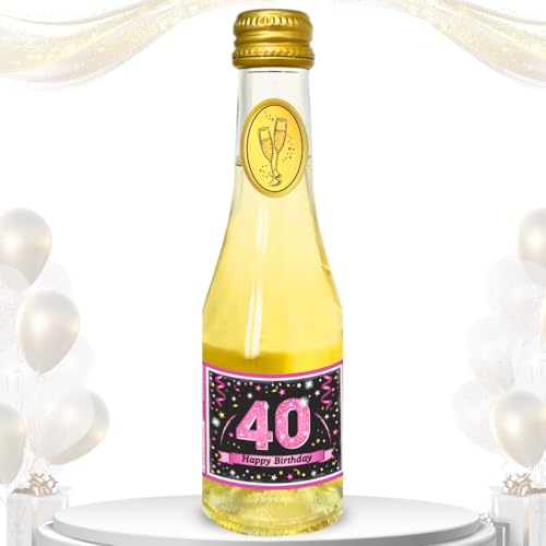 AV Andrea Verlag Pfeif auf's Alter Neutral im Geschenke Set für Frauen zum Geburtstag mit Piccolo 22 Karat Blattgold Gold pink lila schwarz (Piccolo HB pink 40 56018)