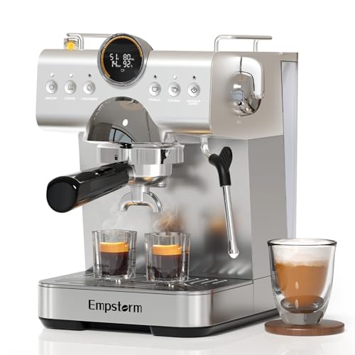 Empstorm Espresso Machine with Milk Frother, Barista Coffee Machine, Cappuccino/Latte ...