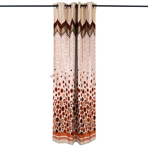 Image of Story@Home Elegant Look Jacquard Contemporary Design 4 Pieces Long Door Curtain 9 Feet (45 inch X 408 inch), Red