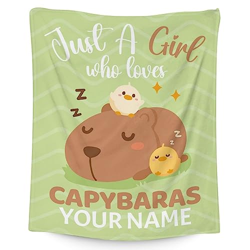 Blanket for Girls - 40"x50" Cute Throw Gifts - Personalized Green Soft Fuzzy Blankets for Couch & Sofa