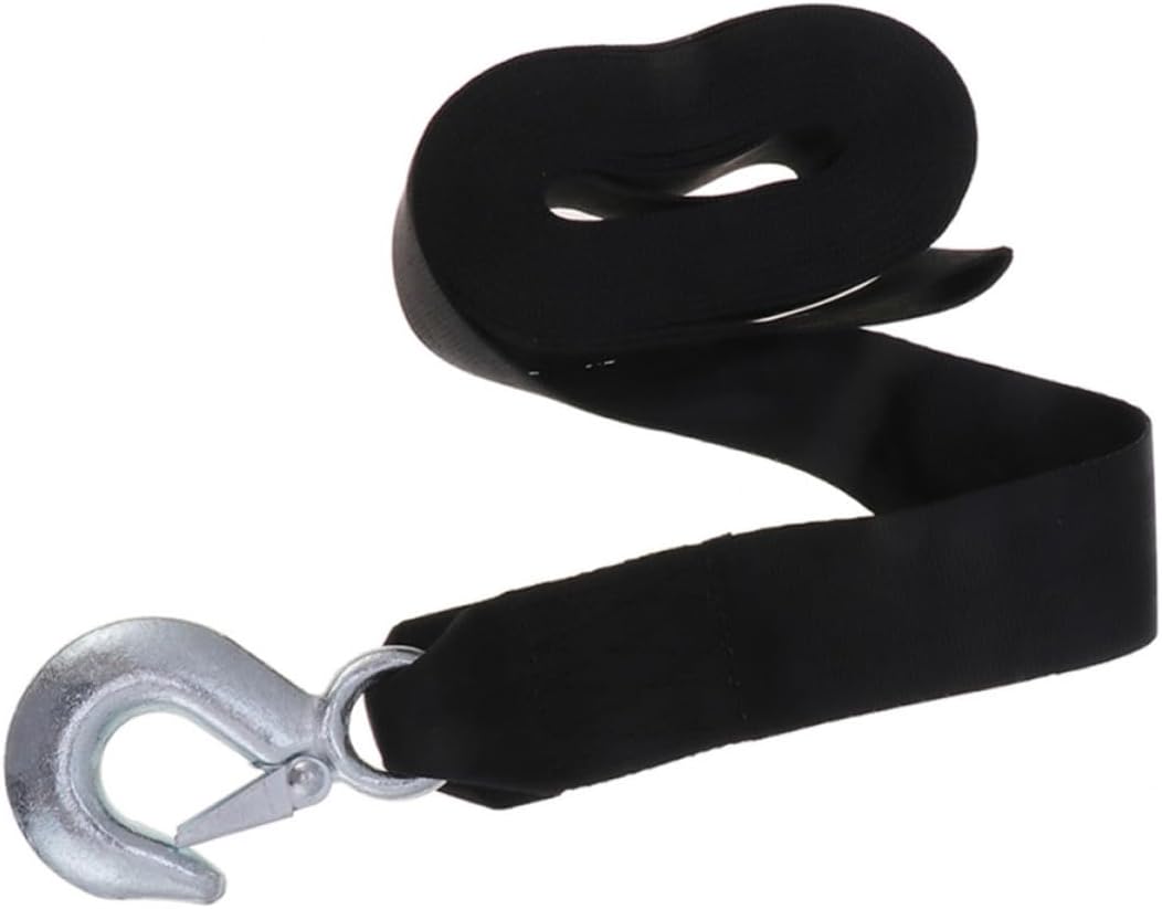 Ton Winch Straps with Hook, Reinforced Polyester Webbing