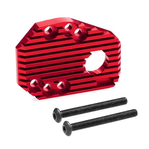 Piezas RC Compatible con Tamiya M05 M 05 1/10 RC, Piezas De Repuesto De Actualización De Coche, Accesorios, Placa De Montaje De Motor De Metal, Disipador De Calor(Red)