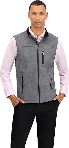 Image of REIMER | Men Softshell Vest Waterproof Windproof Thermal Neoprene Sleeveless Elegant Breathable Fit Zipper Pockets