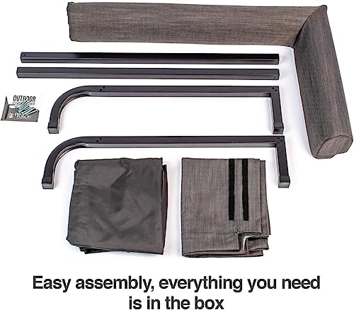 Petfusion Ultimate Elevated Outdoor Dog Bed | Large Or Extra Large | Durable Steel Frame | 370 Gsm Breathable, Water Resistant Polyester | Incl Protective Cover | 12 Month Warranty Dark Grey #TOP6