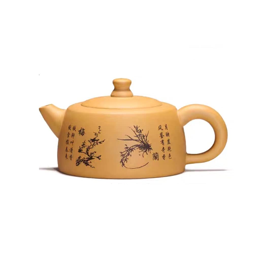 Tetera TOPT Grade Yixing Estilo Chino Tetera de Arcilla púrpura Kungfu Juego de té Tetera Hecho a Mano Tetera de Arcilla púrpura con Tapa Teteras (Size : 190ml/6.6oz)