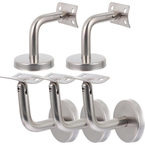 Soportes para barandillas de acero inoxidable Lurrose con diseño de alta resistencia 5 piezas