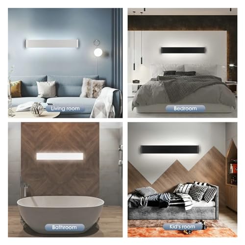 Apliques de pared para escalera e iluminación interior LED blanca de 48cm 8