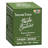 Haute Couture - Tinte para Ropa y Textil Verde - Caqui - 350g - Tinte Textil Todo en uno - Listo Para Teñir Ropa y Tejidos