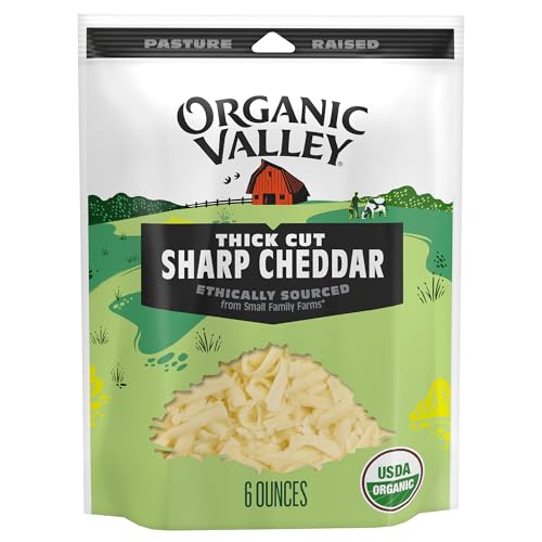 Organic Valley Organic Thick Cut Shredded Sharp Cheddar Cheese