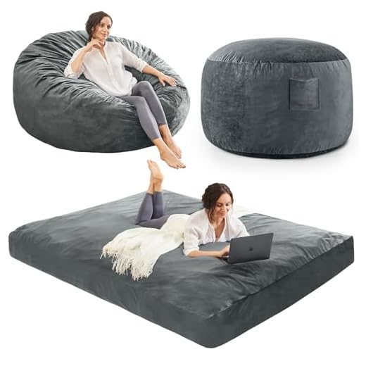 Convertible Giant Bean Bag Chair for Adults