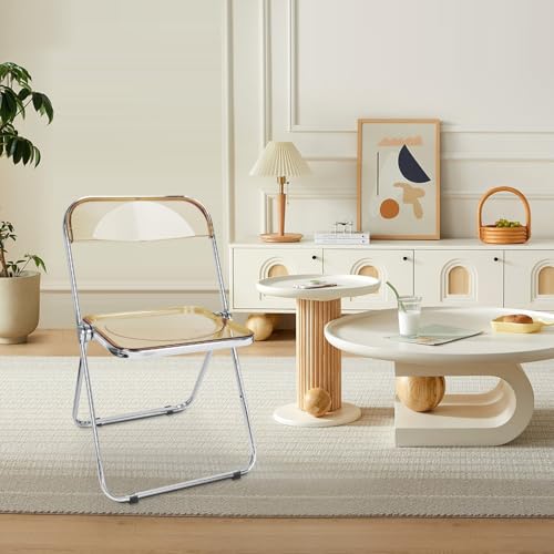 Chaise pliante peu encombrante couleur ambre pour optimiser les petits espaces - 6