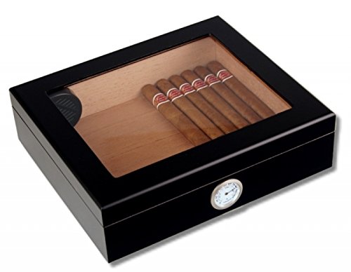Lifestyle-Ambiente Lifestyle Humidor Black de Editon Ventana polymerbefeuchter Incluye tastingbogen