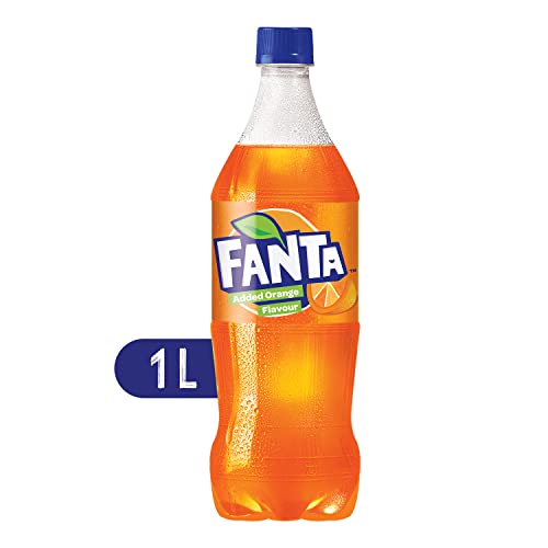 Image of Fanta Orange Flavored Cold Drink | Soft Drink With Added Orange Flavour | Delicious Orangey Flavor| Pet Bottle, 1 L, Vegetarian