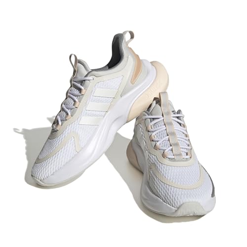 Adidas Damen Alphabounce + Sneaker, FTWR White Zero Met Grey Three, 40 2/3 EU