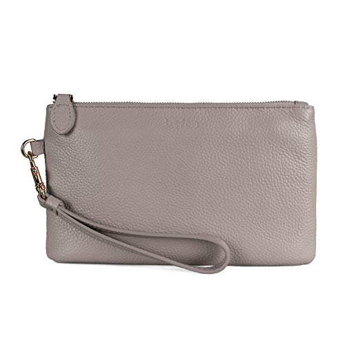 befen Sac à main en cuir pour femme, sac à main pour téléphone portable, sac à main rembourré en cuir d'agneau avec dragonne et bandoulière, Beige clair...