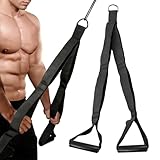 Hutglcfpy Cuerda Triceps Cable de Tracción para Tríceps a Tres Secciones Conagarres Agarres Poleas Gym de Silicona Antideslizantes Banda de Resistencia Accesorios Gym Lat Pulldown Biceps Tricep Rope