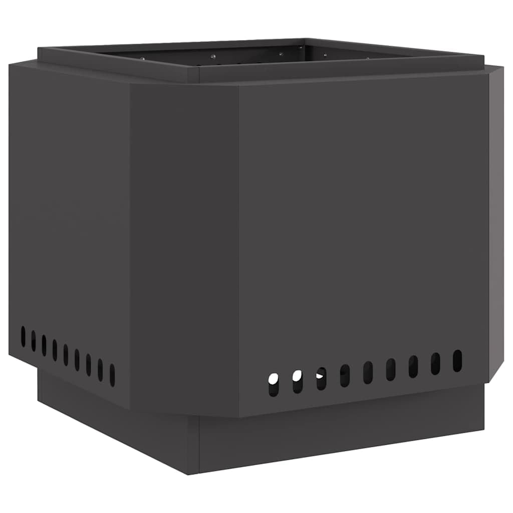 Yaheetech Vierkante vuurkorf met vonkbescherming, vuurschaal voor de tuin, multifunctionele Fire Pit voor verwarming in de winter, 81 x 81 x 36,5 cm