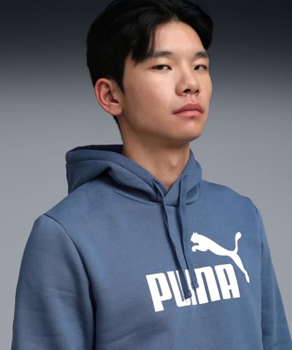 Image of Puma Cotton Men Ess Big Logo Hooded Neck Hoodie Fl (S) Mineral