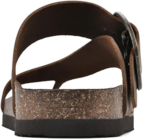WHITE MOUNTAIN Women's Harley Footbed Sandal, Brown/Leather, 10 M | Image 4