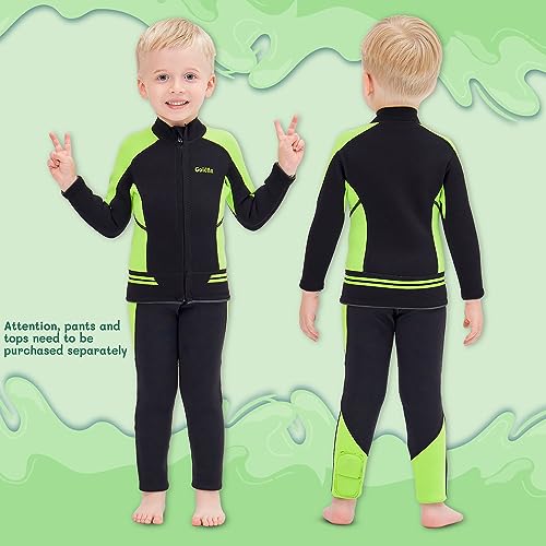 Chaqueta GoldFin para niños de traje de neopreno 2MM, pantalones de traje de neopreno para niños 2MM negro talla 10 miniatura 4