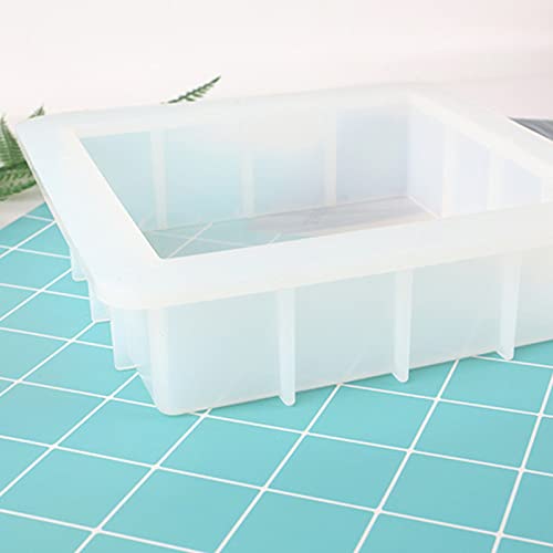 6 Inch Square Soap Silicone Mold Large Square Cube Silicone Mold Big Resin Mold For Flowers Bouquet Preservation Soap Craft Making #TOP4