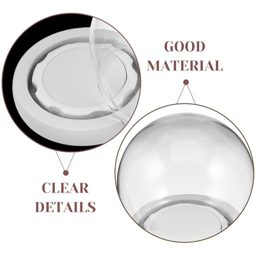 Cúpula de cristal transparente 15 cm campana protectora redonda 4