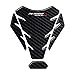 La Fibra de Carbono de la Etiqueta engomada del Emblema de Protección del cojín del Tanque de Gas Tankpad Cap for GSXR GSXR 750 600 1000 Hayabusa GSXR1300 Moto deposito Pegatinas (Color : Black)