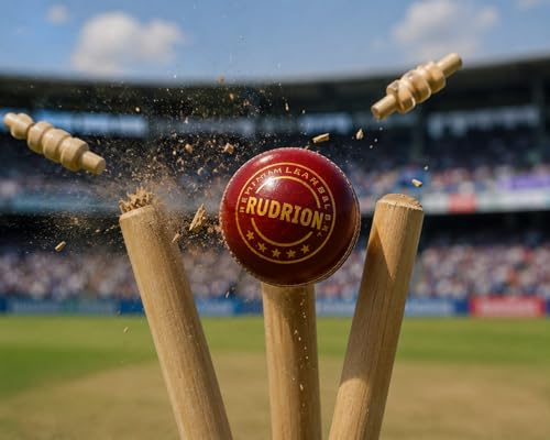 Image of Premium Leather Cricket Ball | Hand Stitched 4 Ply Leather Ball with Raised Seam for Swing & Bounce | Durable Match & Practice Ball for Club, Training & Professional Cricket (1, Red)