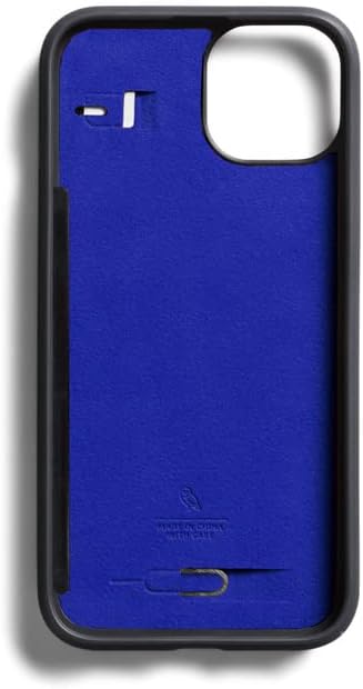 Bellroy Phone Case for iPhone 13 with Card Holder (Leather iPhone Cover, Soft Microfiber Lining) - Basalt