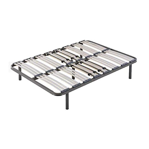 HOGAR24 ES Somier Multiláminas con Regulación Lumbar + 5 Patas Cilíndricas de 26cm, 150x190 cm