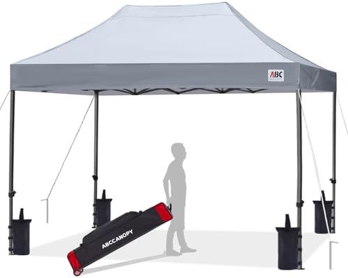 Image of ABCCANOPY Patio Pop Up Canopy Tent 10x15 Commercial-Series (Gray)