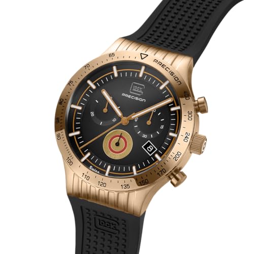 Image of GLOCK Men's Quartz Watch | 43mm case | Wristwatch with Steel case and Date Display | Men's Watch with Swiss Super-LumiNova Pointers and Indices | GW-34