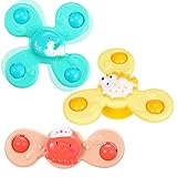 Auidy_6TXD 3 Stück Saugnapf Spinner Toys Saugnapfer Drehspielzeug Fidget Toys Fingers Handspinner Baby Sensory Toys für Kinder Und Erwachsene Spielzeug Geschenke