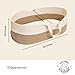 Rooted Children Moses Basket - Cotton Rope Baby Bassinet w/ Carry Tote - Foldable Newborn Lounger - Portable Crib w/ Foam Pad - Baby Must Haves