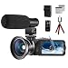 Video Camera 1080P Camcorder CofunKool Vlogging Camera for YouTube, 24.0MP 3.0" IPS Screen IR Night Vision, with Microphone Wide Angle Lens Remote Control Battery Charger Mini Tripod, 2 Batteries