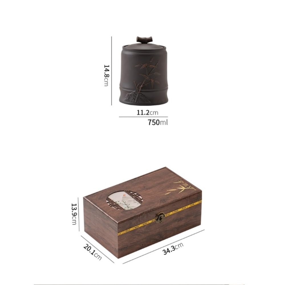 Herbata Saszetka Organizer Ceramiczne słoiki do przechowywania luźnej herbaty słoiki do przechowywania do chińskiej fioletowej herbaty z piaskiem retro Pudełko na prezent Organ Herbata Pojemnik do