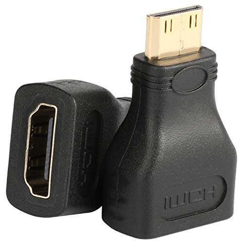 Postta Mini HDMI Adapter(2 Pack) Male to Female Gold Plated HDMI Connector