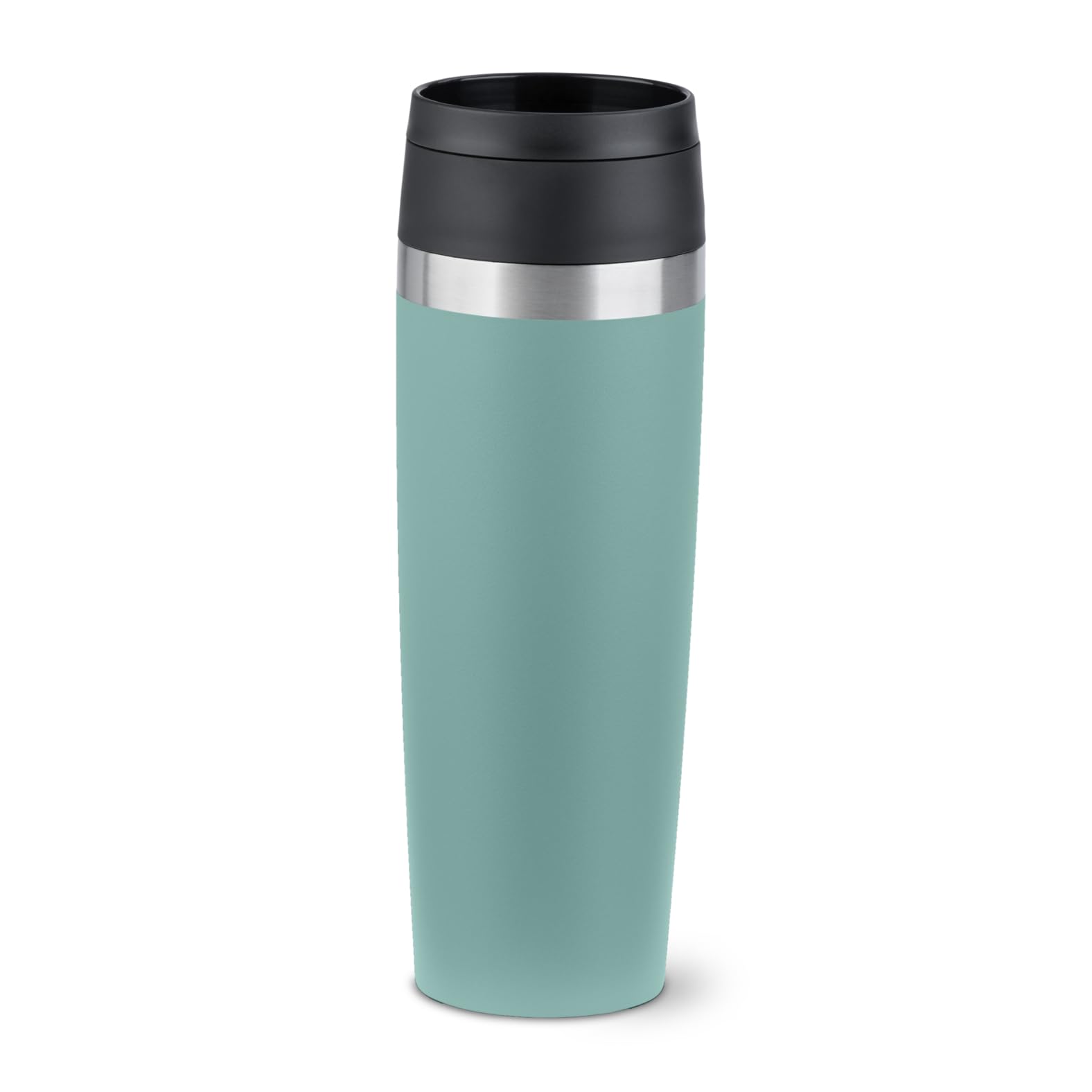 Emsa N2023850 Travel Mug Classic Isolierbecher 0,5 Liter, neuer Komfort Schraubverschluss, Pulverbeschichtung, Edelstahl, 360 Grad Trinköffnung, Petrol Blau