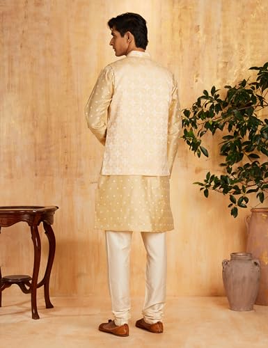 Image of Amazon Brand - Symbol Men's Cotton Blend Printed Kurta Pyjama Set