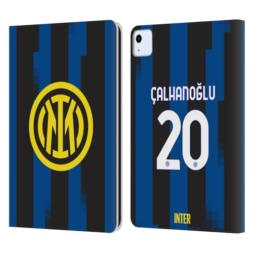 Head Case Designs Officially Licensed Inter Milan Hakan Çalhanoglu 2023/24 Players Home Kit Leather Book Wallet Case Cover Compatible with Apple iPad Air 11 2020/2022/2024